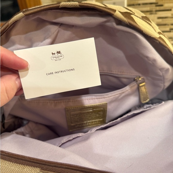 Coach Bag Vintage Y2K Signature Logo Brown and Tan Monogram Backpack - Picture 11 of 11